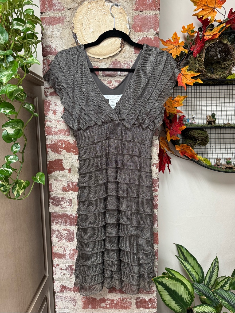 Y2K Vibe Whimsigoth Formal Ruffle Dress Small